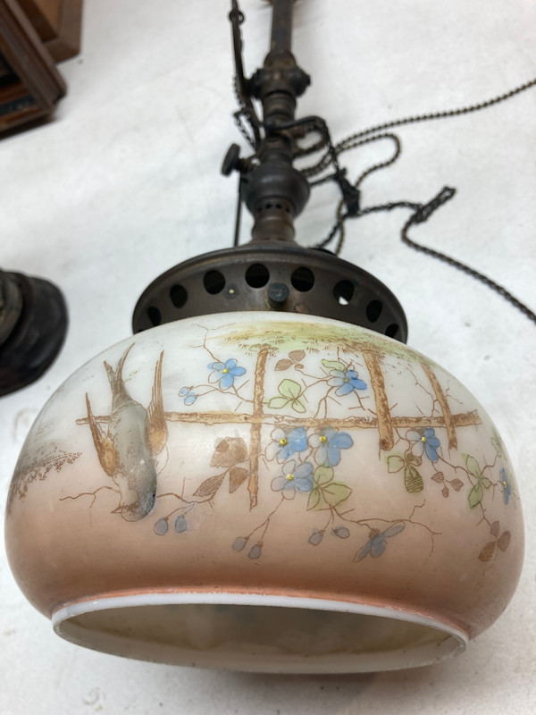 victorian glass etched globe
