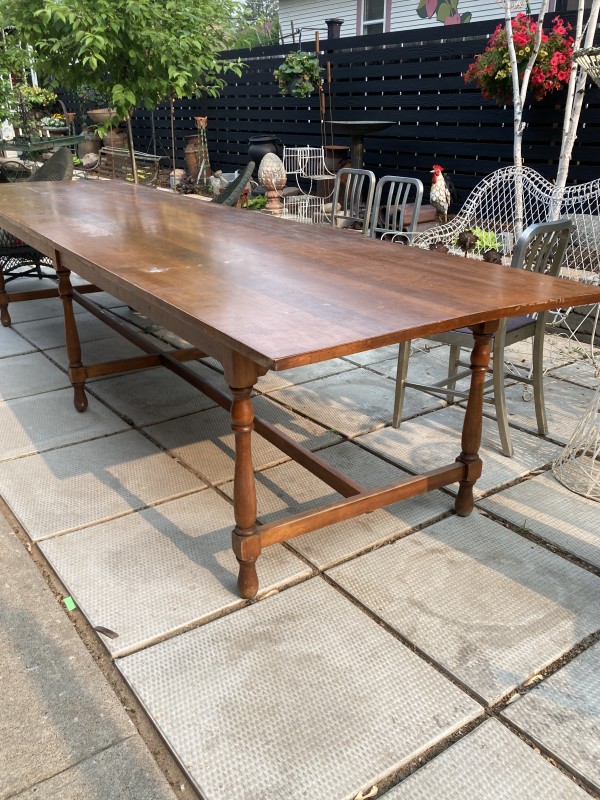 12' long library table