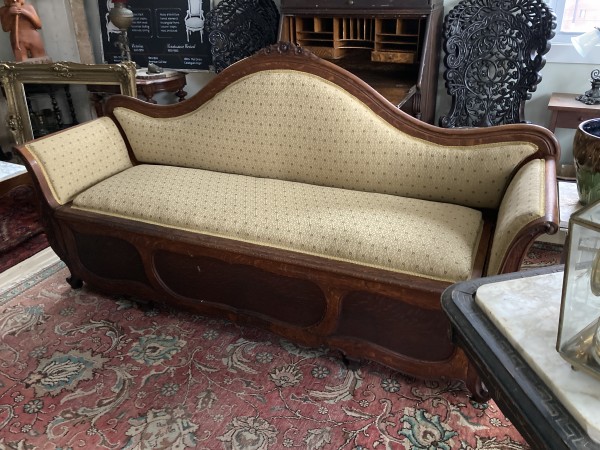 Victorian oak day bed