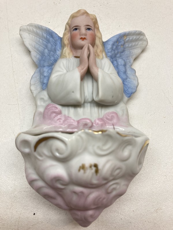 hand decorated German angel wall font