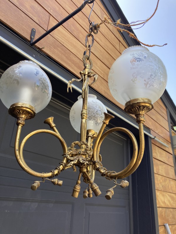 vintage brass chandelier