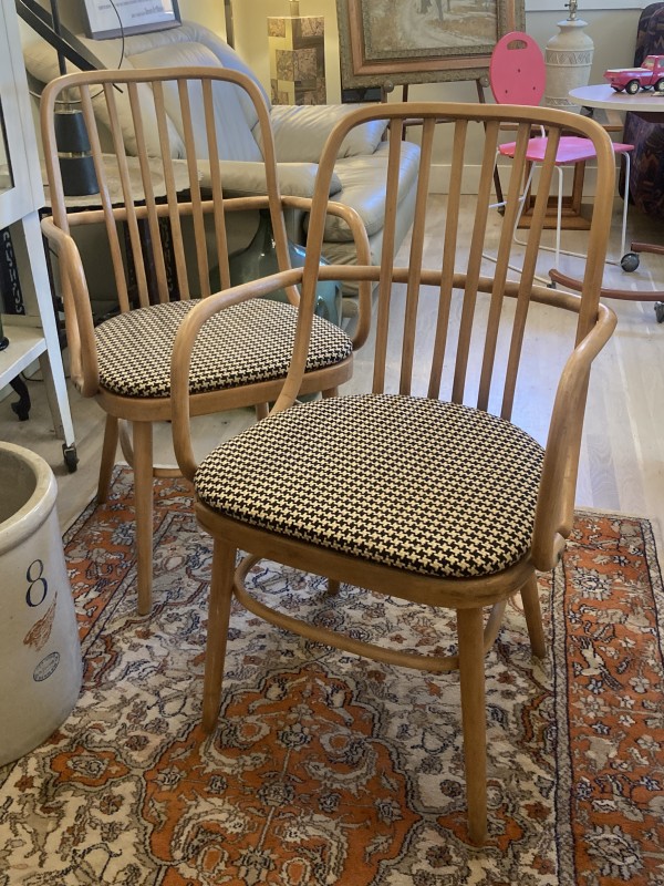 Pair of bentwood arm chairs