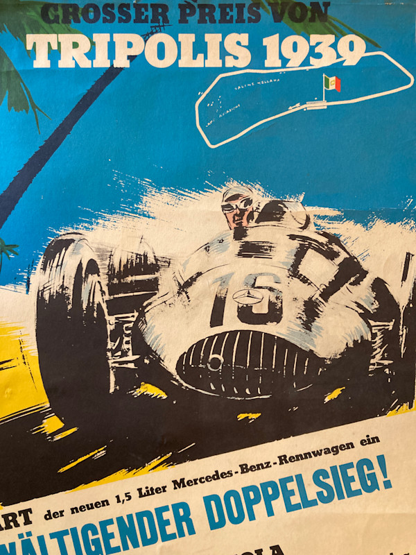 1939 Belgien  Mercedes-Benz vintage poster