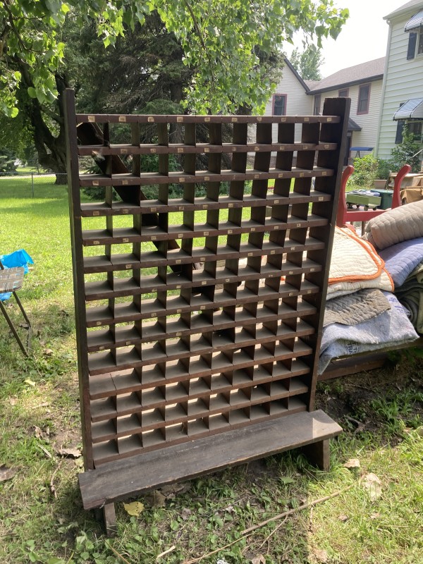 multi cubby primitive cabinet