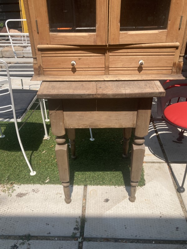 small primitive side table with drawer