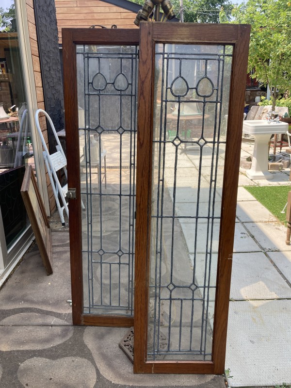 Arts and Crafts leaded glass windows