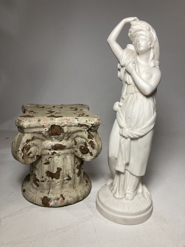 Parian figure girl with wheat