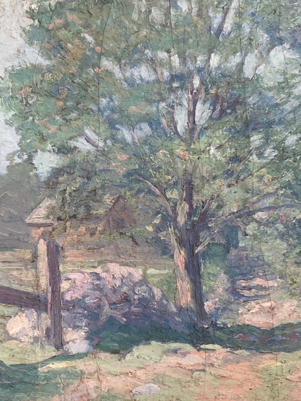 G. T. Carl Olson landscape and path painting on canvas