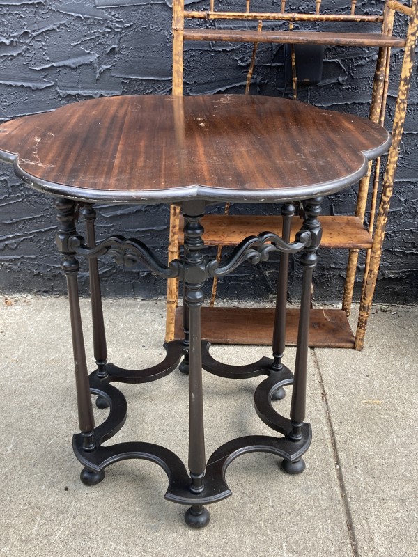 Early 20th century carved lamp table
