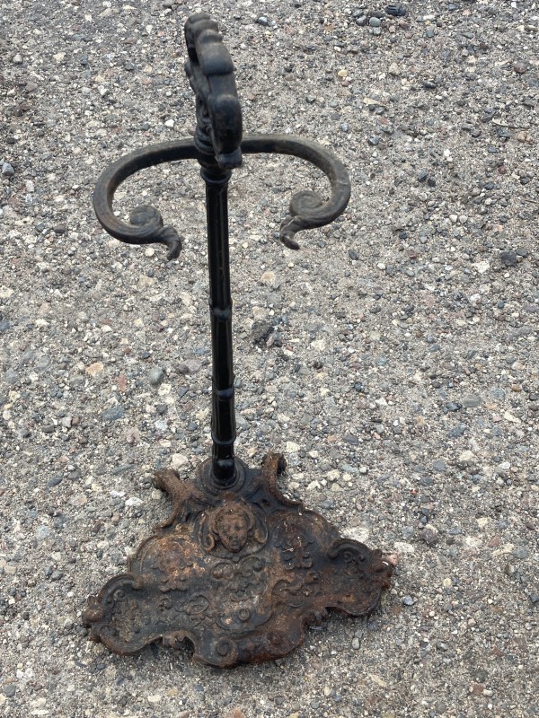 Victorian iron fireplace tool holder