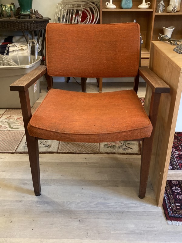 Mid century modern walnut arm chair