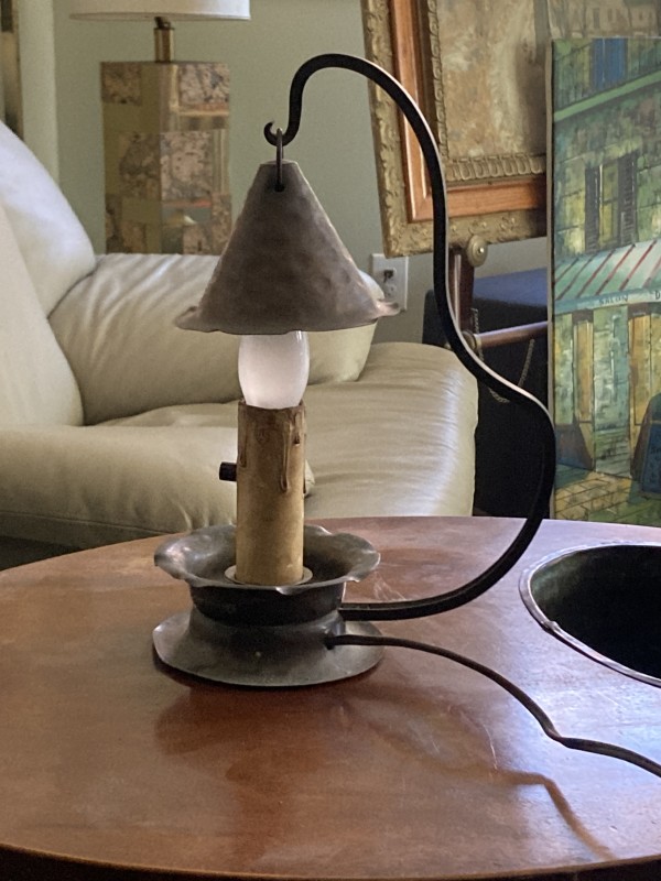 Arts n Crafts candle stick table lamp