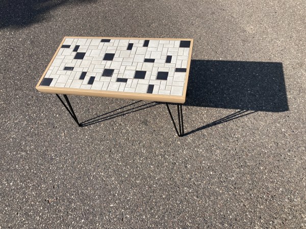 vintage 1950's tile top table