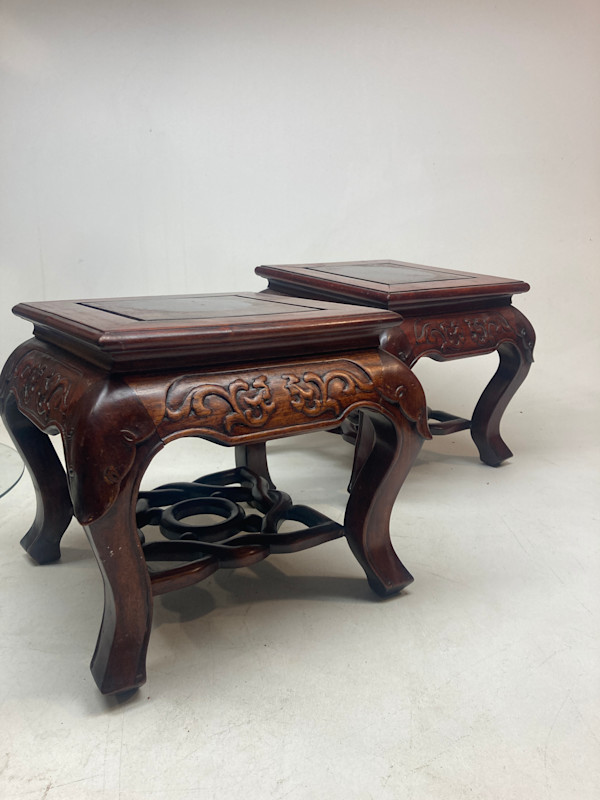 Chinese carved ornate pedestal