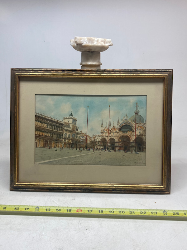Original Italian watercolor Venice by A . Biondetti