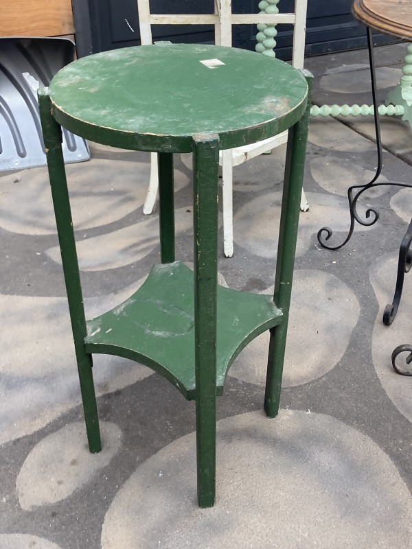 green painted small stand