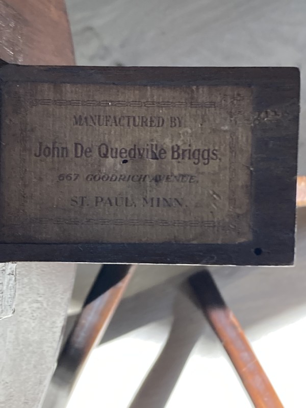 St. Paul hand made table by John De Quadrille Briggs tilt top table
