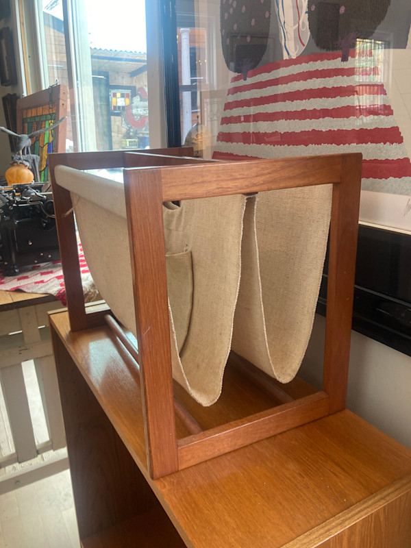 Danish teak magazine rack