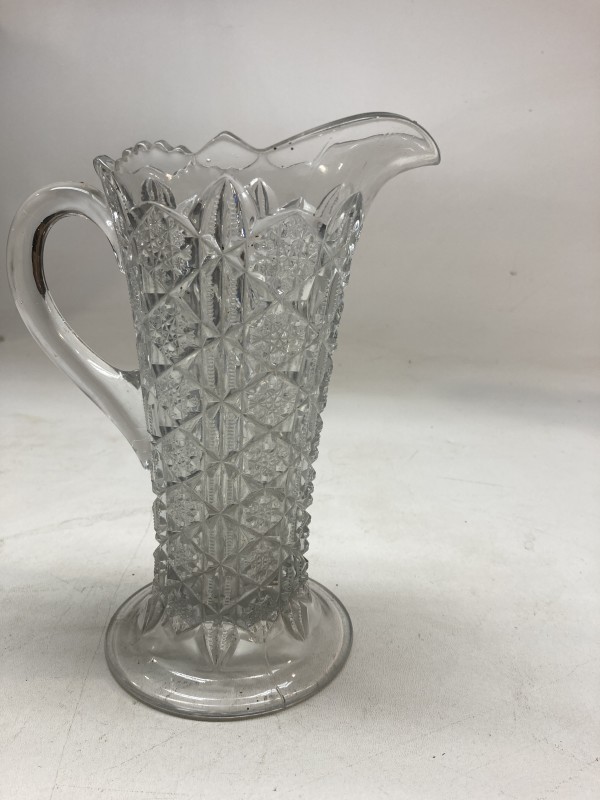 victorian pressed glass pitcher