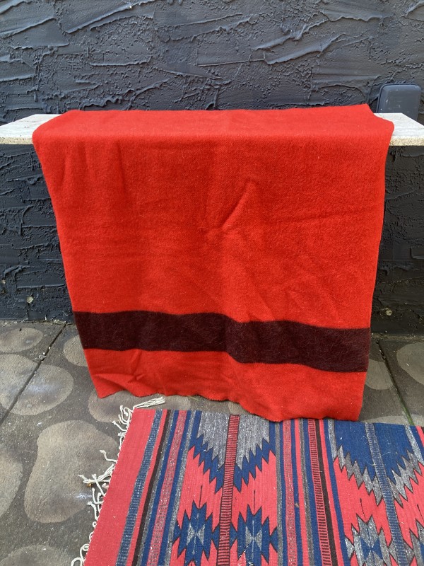 Red Faribault blanket