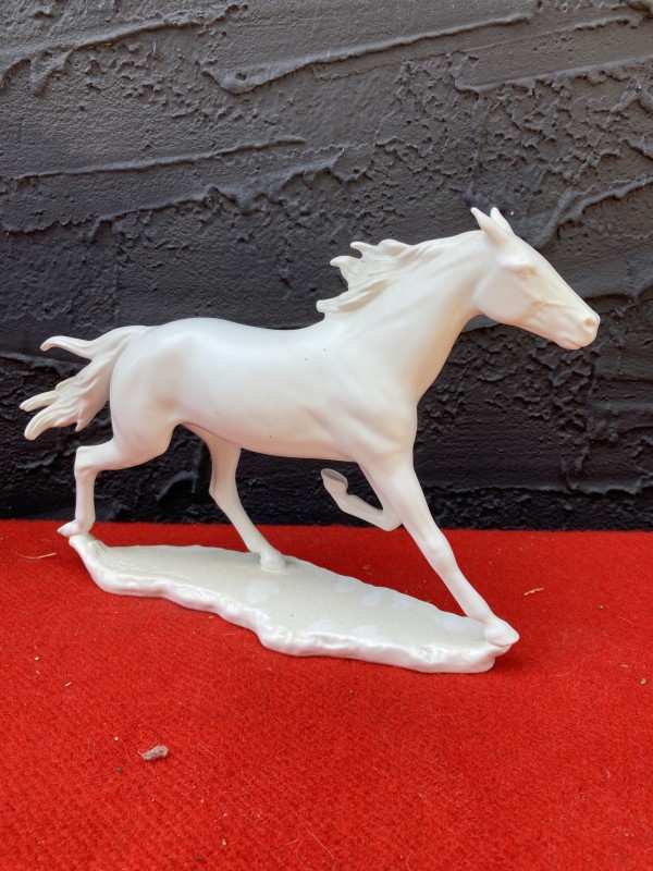 white porcelain horse