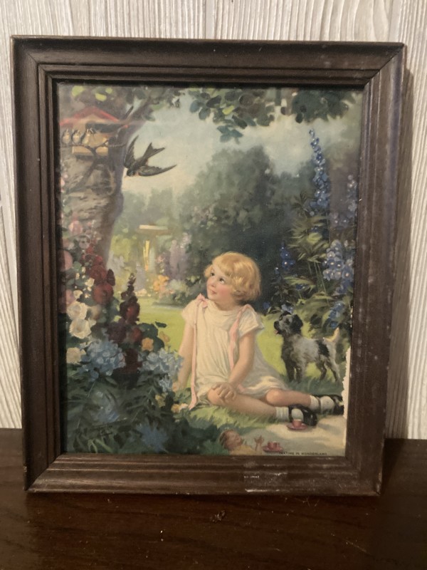 vintage framed lithograph