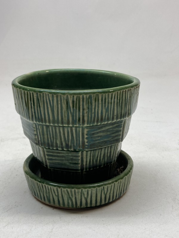 green mcCoy pottery planter