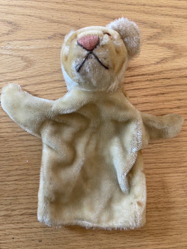 Steiff tiger hand puppet teddy bear