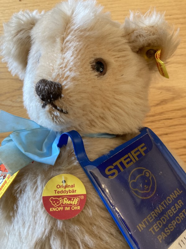 Steiff teddy bear with tags