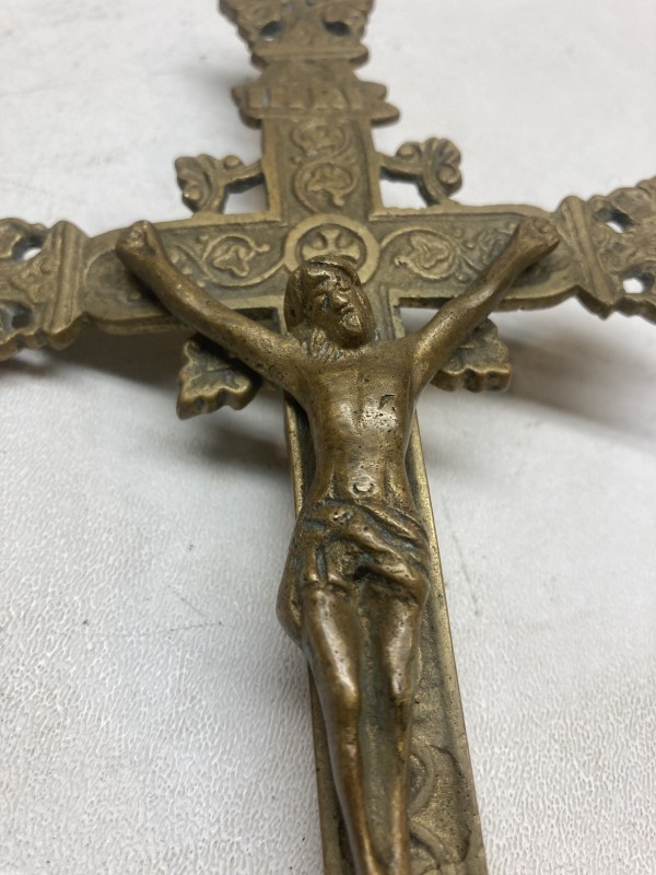 Small brass crucifix