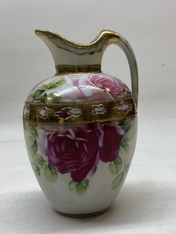 Hand painted porcelain mini pitcher