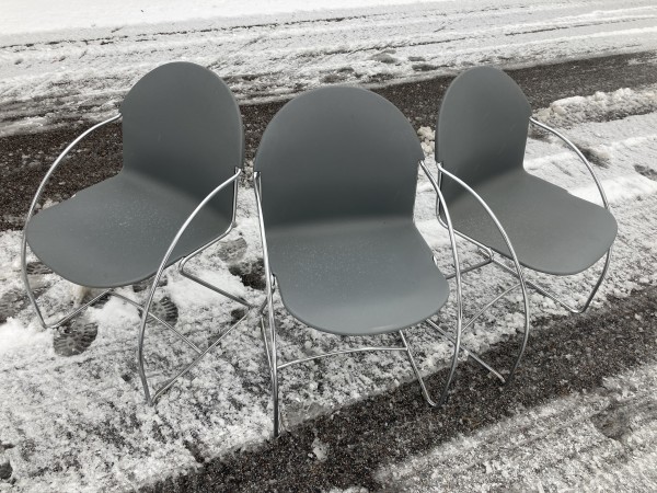 Max stacker steel case post modern chair