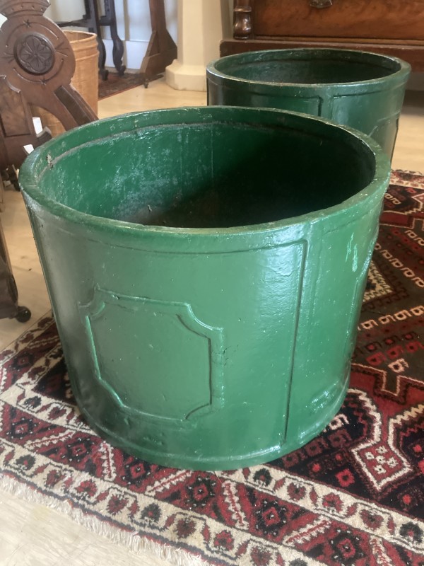 Pair of cast iron pots