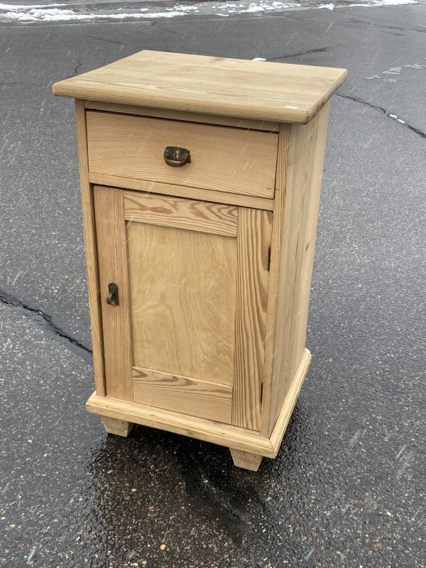 European pine nightstand