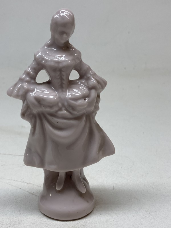 light purple Japanese porcelain lady figure