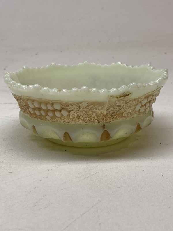 Small custard glass bowl