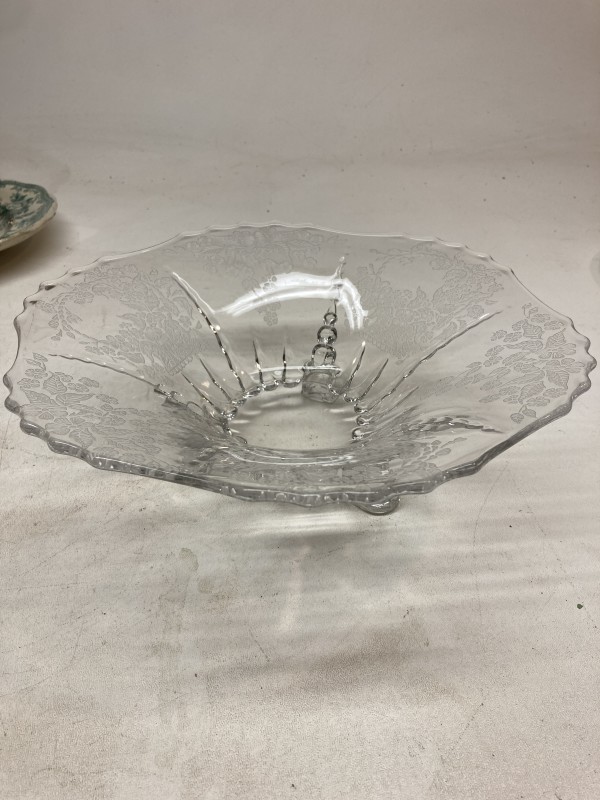 Cambridge art glass footed bowl