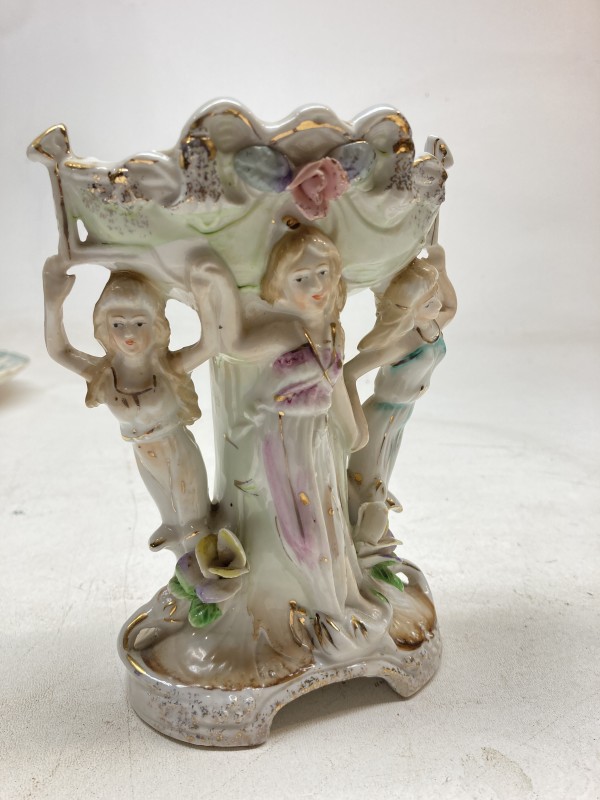 Art Nouveau porcelain figural vase