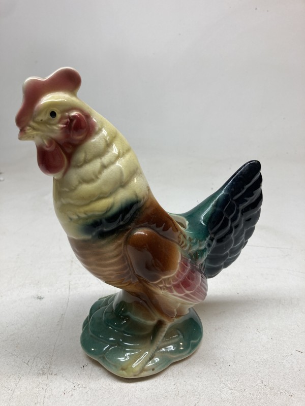 art pottery rooster