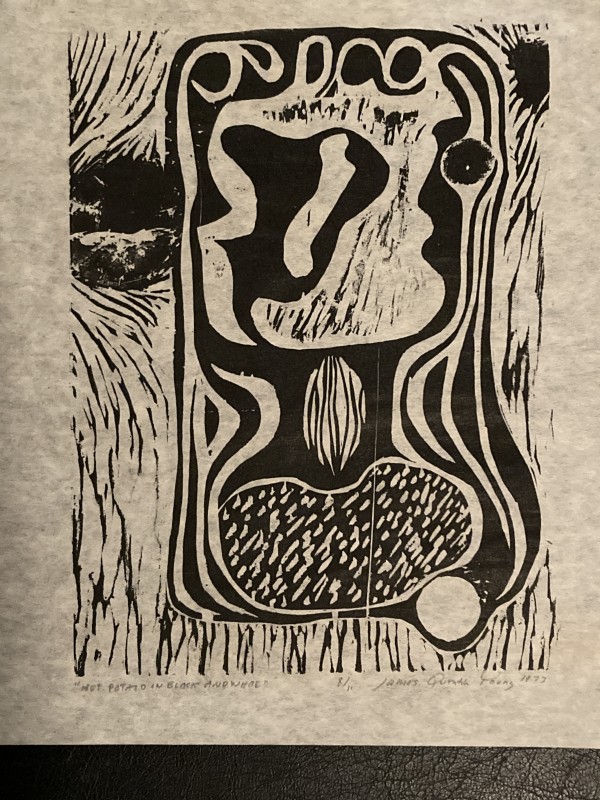 "Hot Potato" woodblock by James Quentin Young