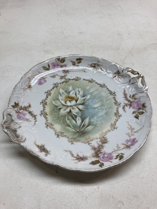 hand decorated porcelain cookie plate