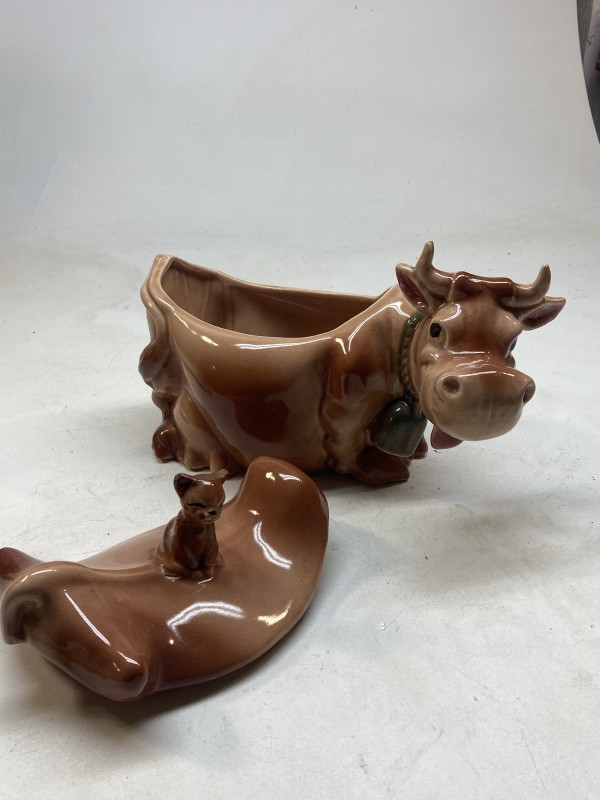 cow cookie jar  some as is