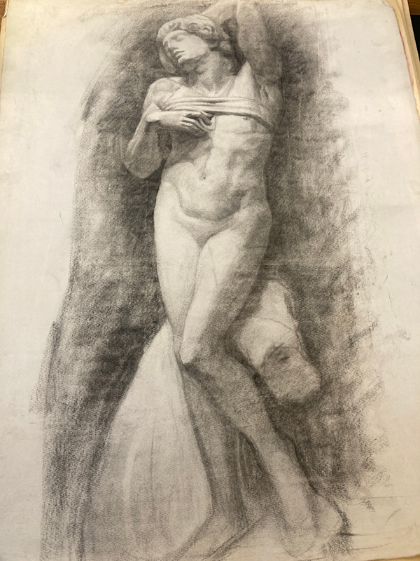 Original classical sketch on paper