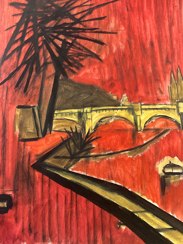 Original painting of bridge dated 1960