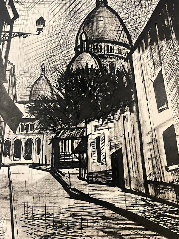 Original black ink drawing of Sacre Coeur