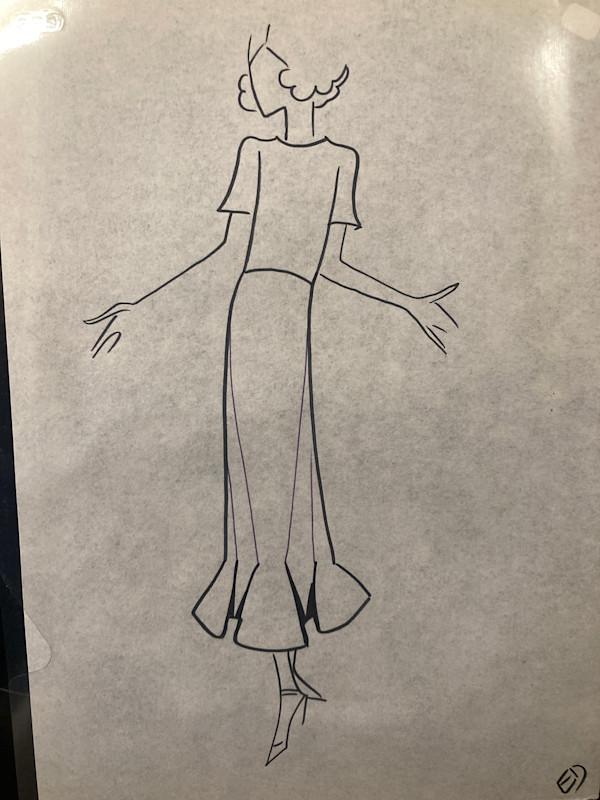 Original ink fashion drawing