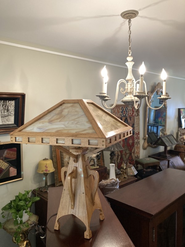 hand crafted arts and crafts mission table lamp