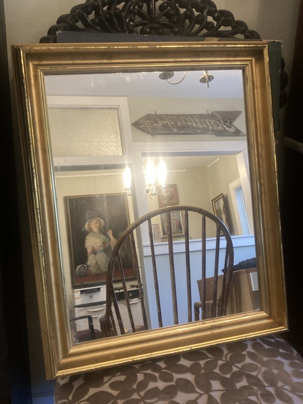 Early 19th century gold mirror