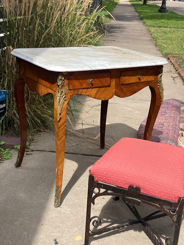 Marble topped Italian 2 drawer desk