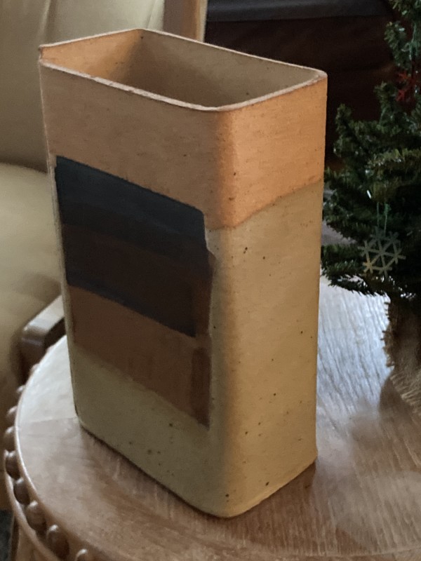Charles Halling slab pottery vase